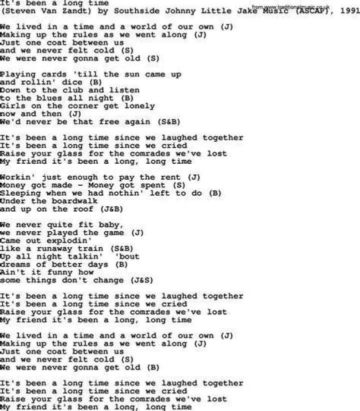 Been a long time coming lyrics