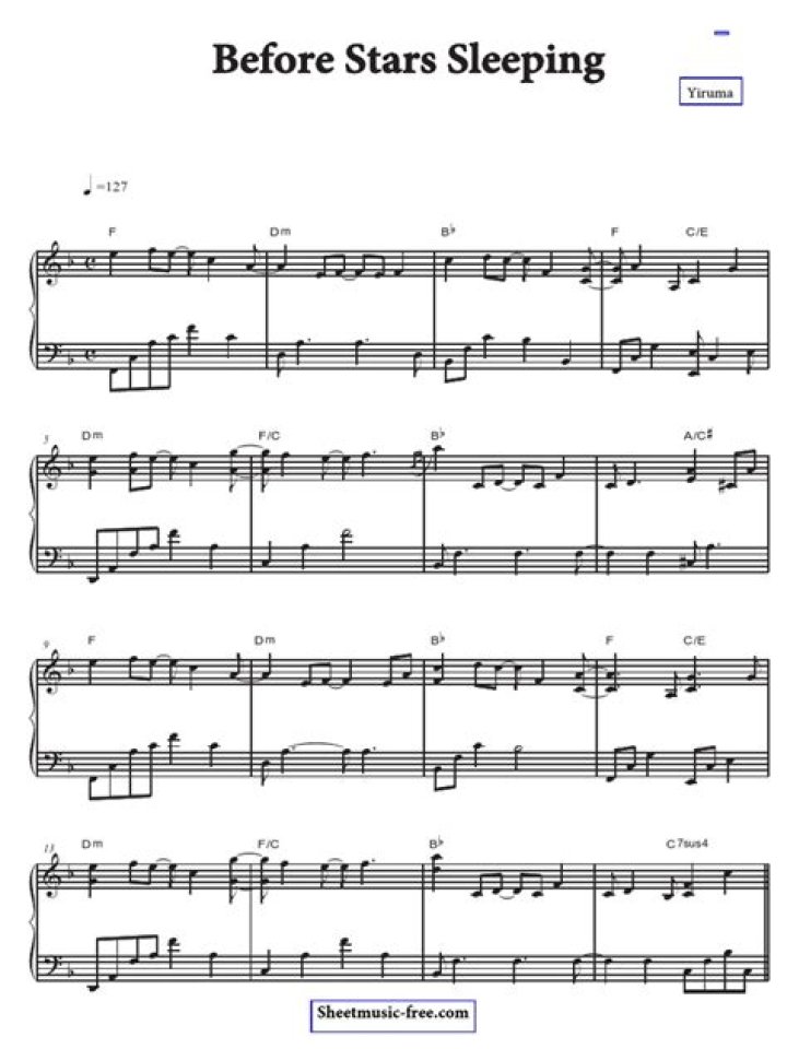 Before stars sleeping lyrics