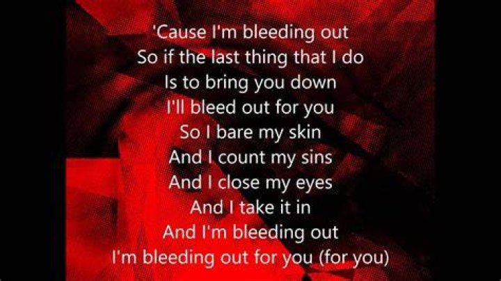 Bleeding out lyrics