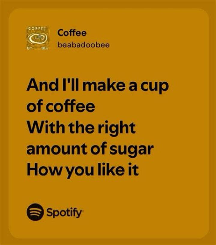 Coffee and a joint lyrics