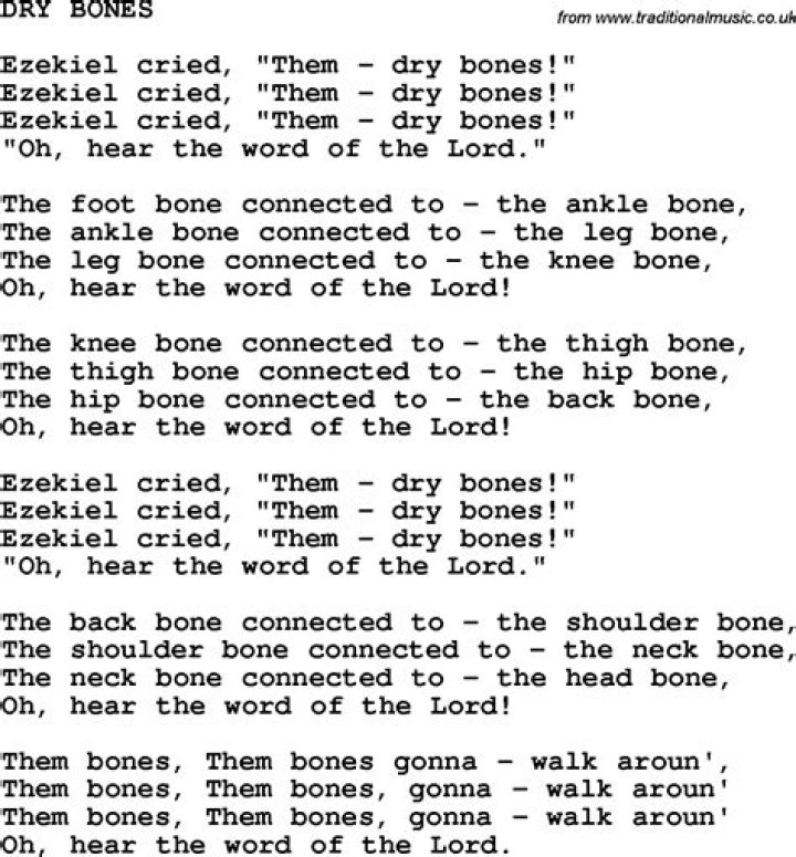 Dry bones lyrics