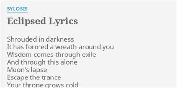 Eclipsed lyrics