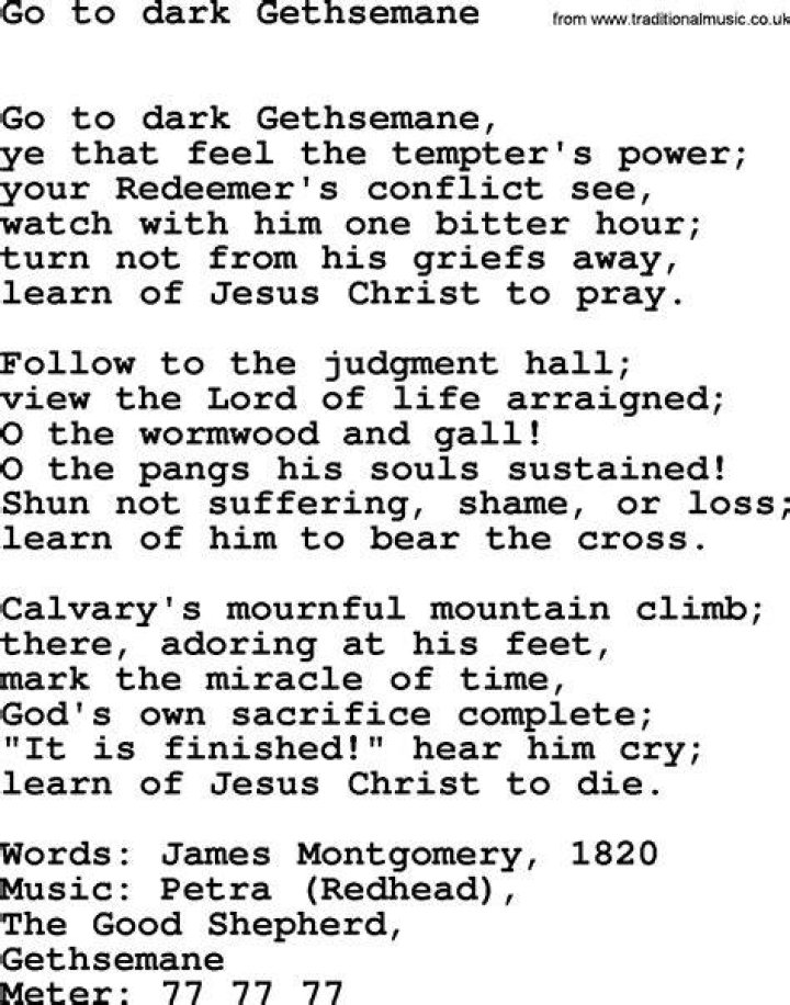 Gethsemane lyrics