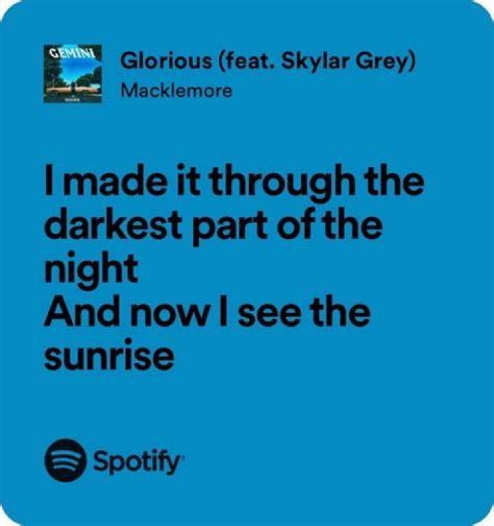 Glorious glorious lyrics