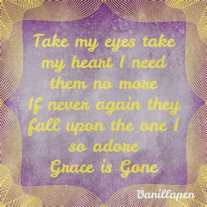 Grace is gone lyrics
