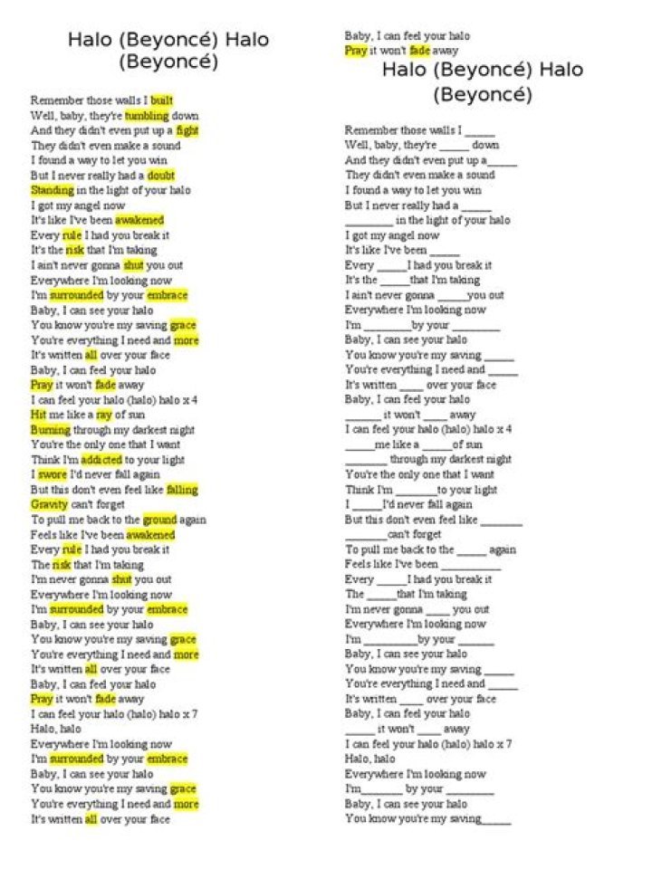 Hello beyonce lyrics