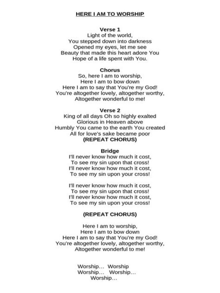Here i am waiting lyrics