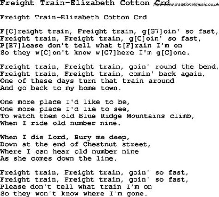 Hurricane, freight train lyrics