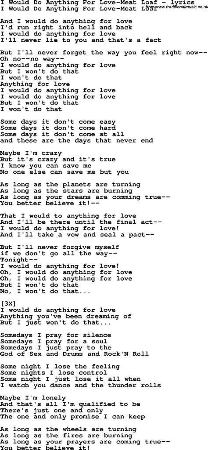 Id give anything lyrics