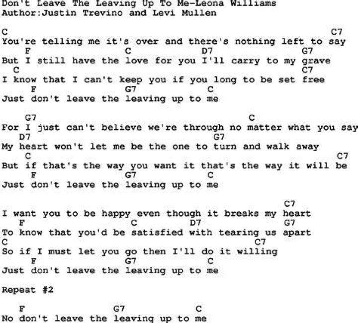 Leaving with me lyrics