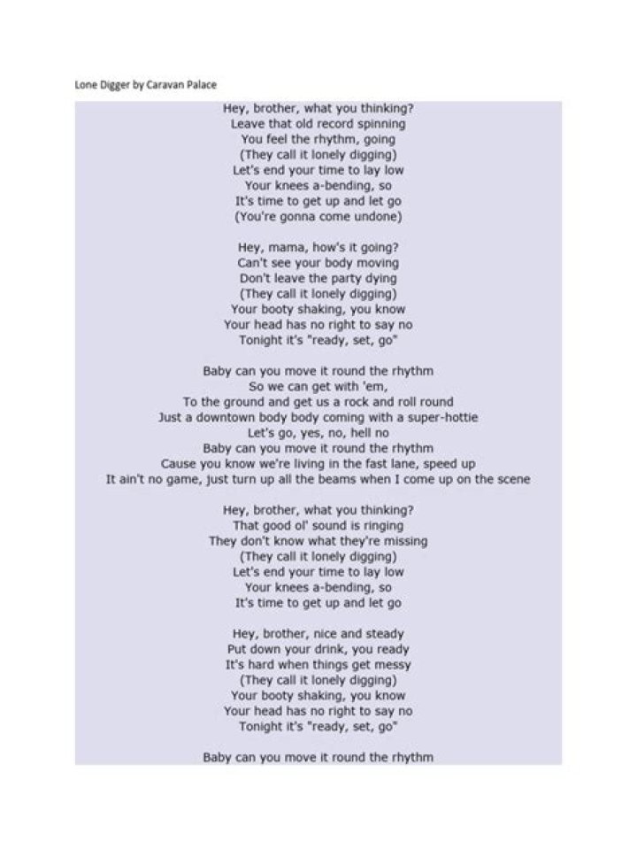 Lone digger ((explicit) ... lyrics