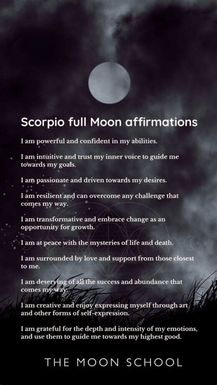 Moonlight scorpio affirmations lyrics