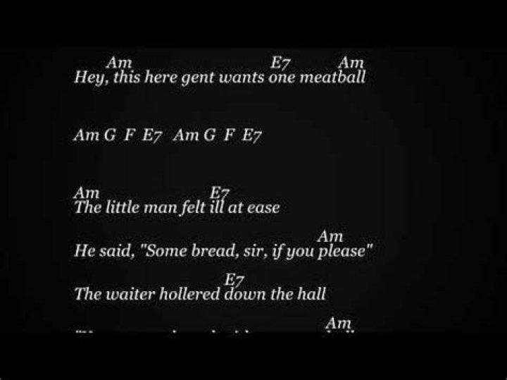 One meatball lyrics