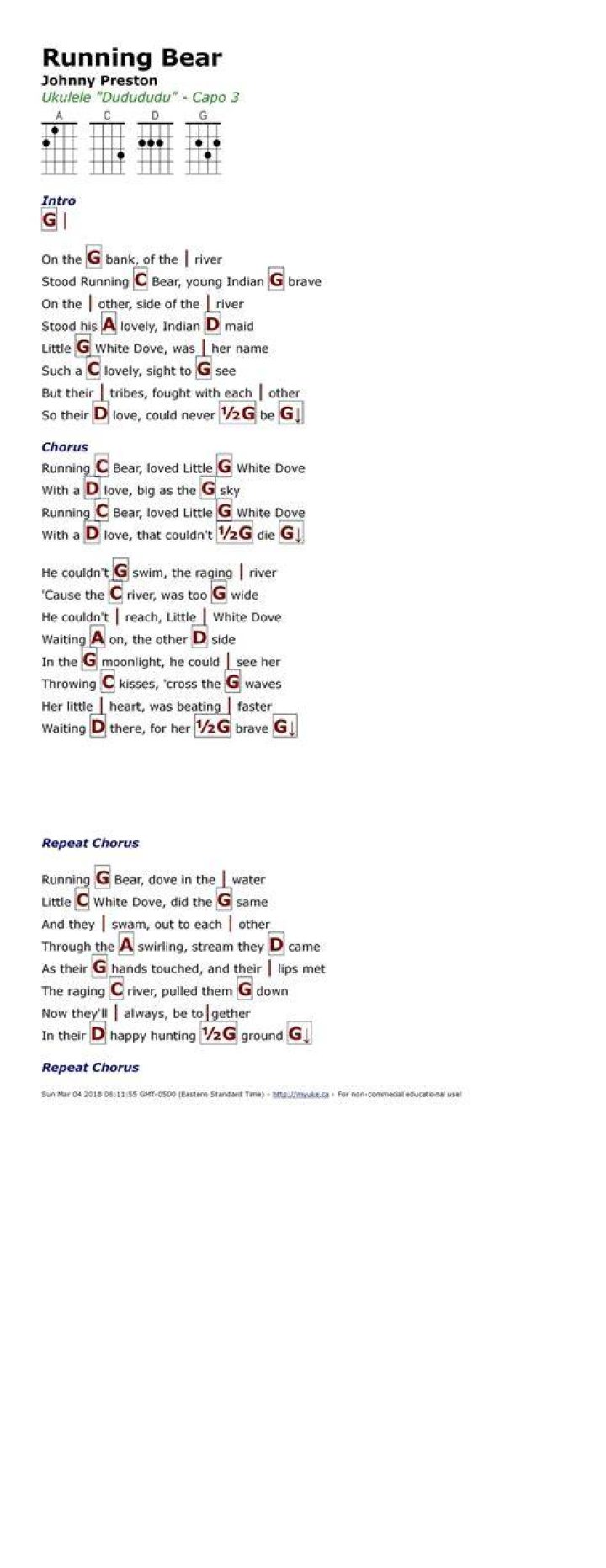 Running bear lyrics
