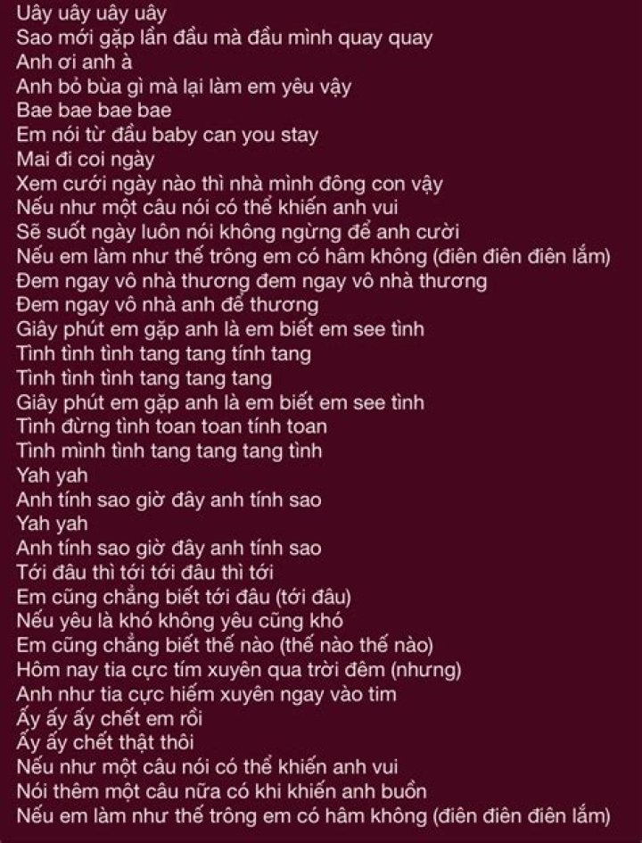 See tinh lyrics