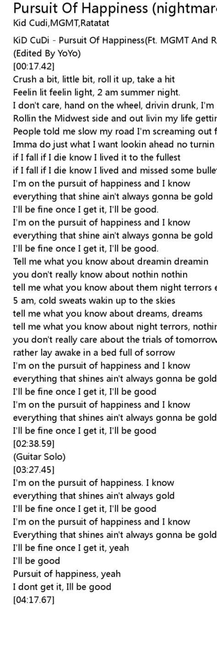 Sing for happiness lyrics