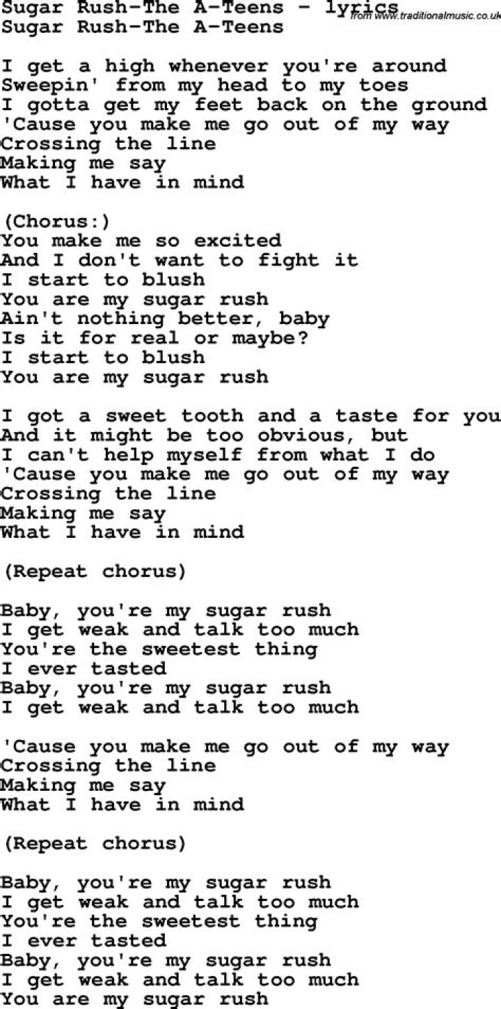 Sugar rush lyrics