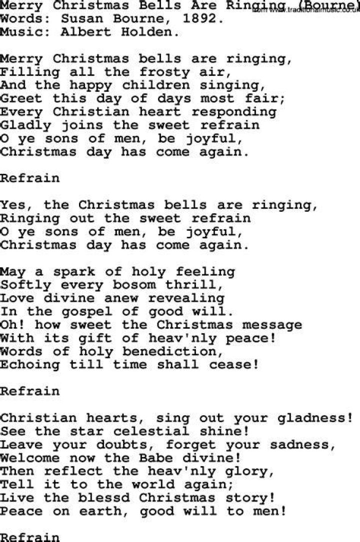 The bells are ringing lyrics