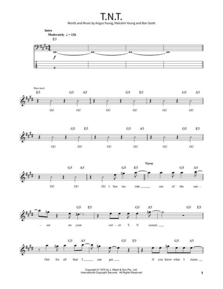 TNT CHORDS by AC/DC