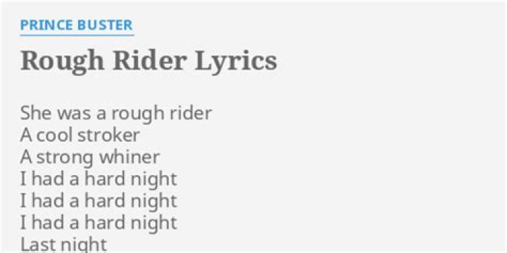 Yb rough rider lyrics